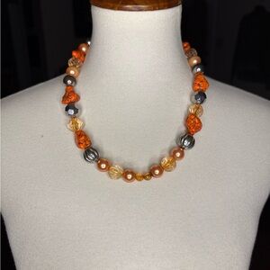 Beautiful Orange Stone Necklace